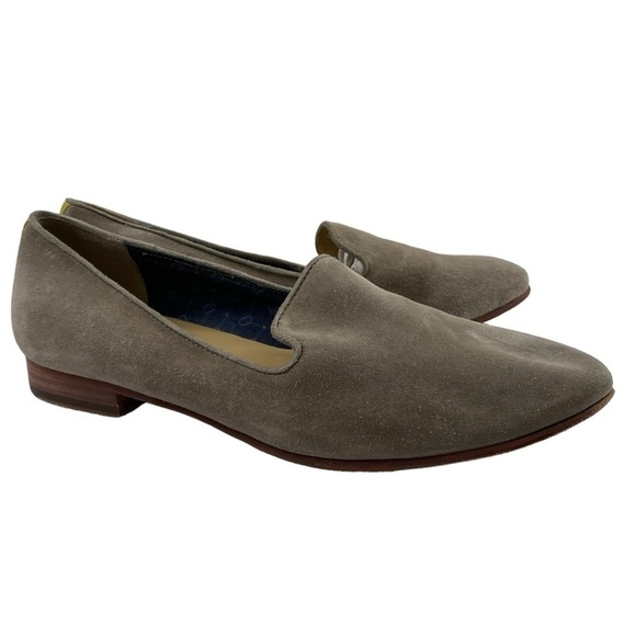 Sebago Women’s Hutton Smoking Taupe Tan Suede Flat Loafers Slip On Sz 9M - Picture 1 of 11